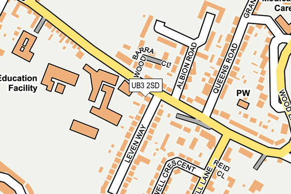 UB3 2SD map - OS OpenMap – Local (Ordnance Survey)
