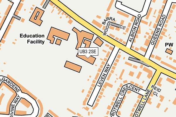 UB3 2SE map - OS OpenMap – Local (Ordnance Survey)