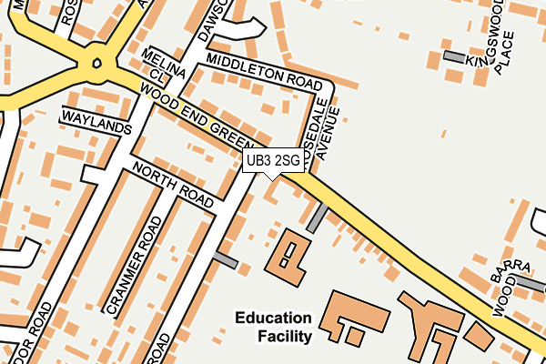 UB3 2SG map - OS OpenMap – Local (Ordnance Survey)