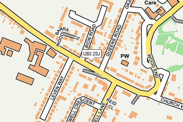 UB3 2SJ map - OS OpenMap – Local (Ordnance Survey)