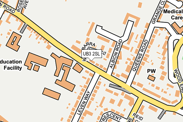 UB3 2SL map - OS OpenMap – Local (Ordnance Survey)