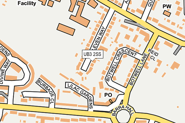 UB3 2SS map - OS OpenMap – Local (Ordnance Survey)