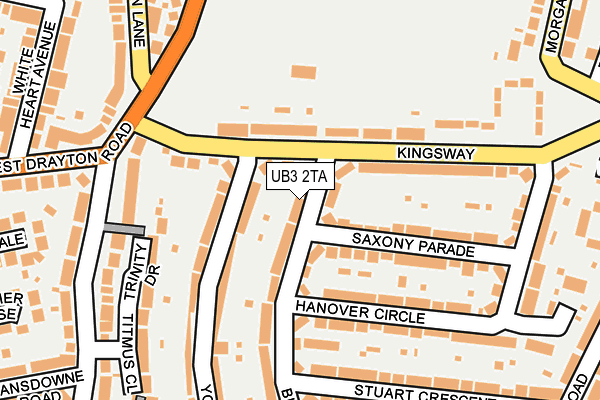 UB3 2TA map - OS OpenMap – Local (Ordnance Survey)