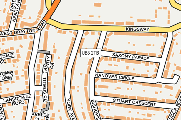 UB3 2TB map - OS OpenMap – Local (Ordnance Survey)
