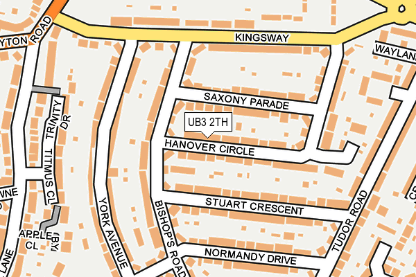 UB3 2TH map - OS OpenMap – Local (Ordnance Survey)