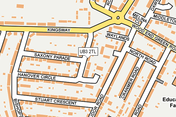 UB3 2TL map - OS OpenMap – Local (Ordnance Survey)