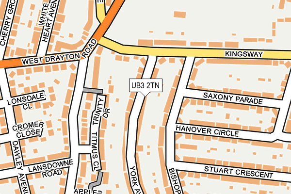 UB3 2TN map - OS OpenMap – Local (Ordnance Survey)