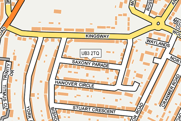 UB3 2TQ map - OS OpenMap – Local (Ordnance Survey)