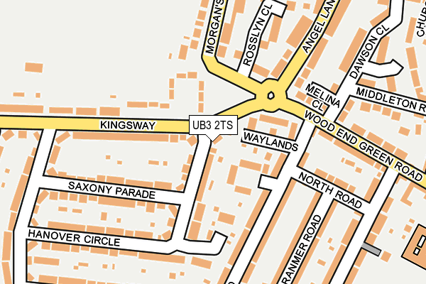 UB3 2TS map - OS OpenMap – Local (Ordnance Survey)
