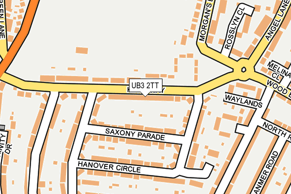 UB3 2TT map - OS OpenMap – Local (Ordnance Survey)