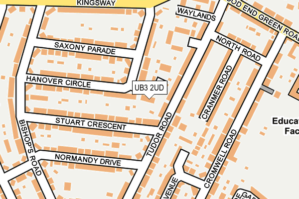 UB3 2UD map - OS OpenMap – Local (Ordnance Survey)