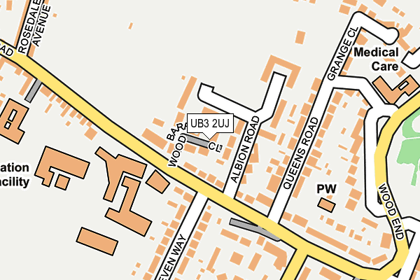 UB3 2UJ map - OS OpenMap – Local (Ordnance Survey)