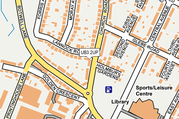 UB3 2UP map - OS OpenMap – Local (Ordnance Survey)