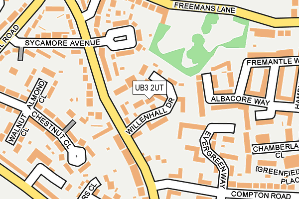 UB3 2UT map - OS OpenMap – Local (Ordnance Survey)