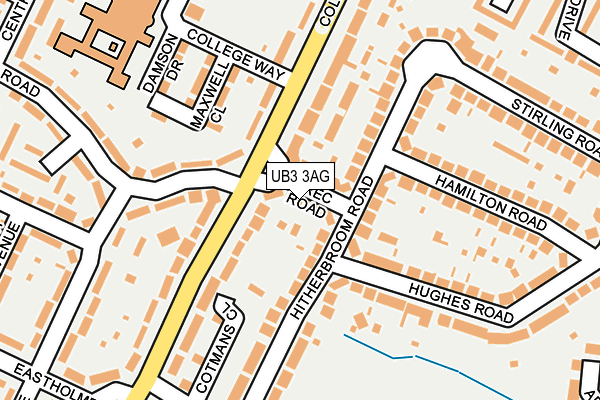 UB3 3AG map - OS OpenMap – Local (Ordnance Survey)