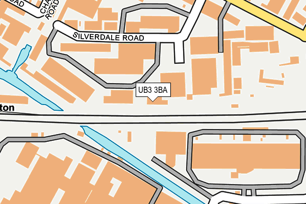 UB3 3BA map - OS OpenMap – Local (Ordnance Survey)