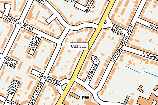 UB3 3EQ map - OS OpenMap – Local (Ordnance Survey)