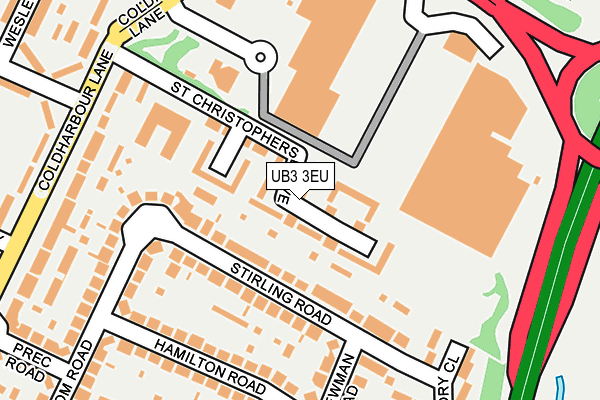 UB3 3EU map - OS OpenMap – Local (Ordnance Survey)