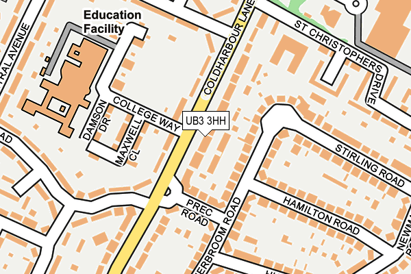 UB3 3HH map - OS OpenMap – Local (Ordnance Survey)