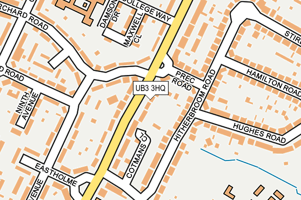 UB3 3HQ map - OS OpenMap – Local (Ordnance Survey)
