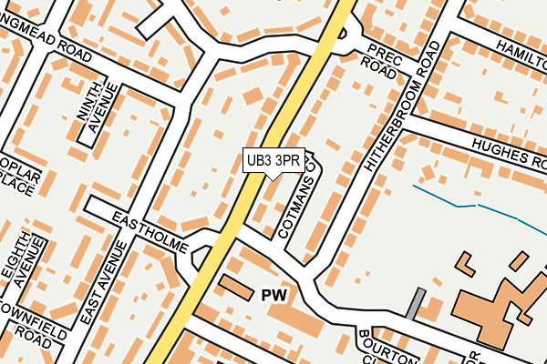 UB3 3PR map - OS OpenMap – Local (Ordnance Survey)