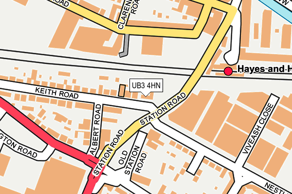 UB3 4HN map - OS OpenMap – Local (Ordnance Survey)