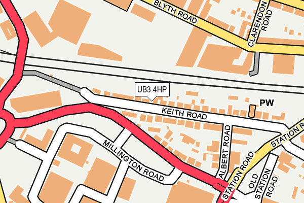 UB3 4HP map - OS OpenMap – Local (Ordnance Survey)