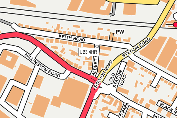 UB3 4HR map - OS OpenMap – Local (Ordnance Survey)
