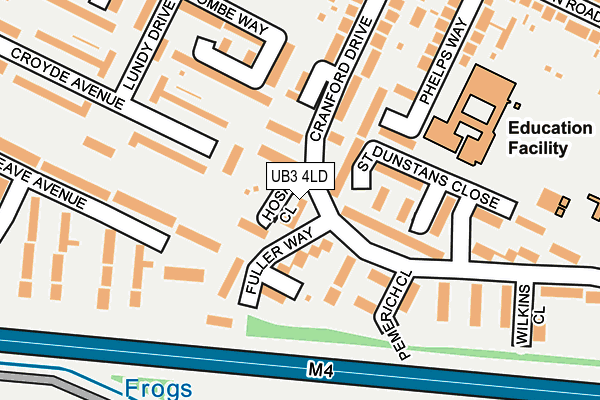 UB3 4LD map - OS OpenMap – Local (Ordnance Survey)