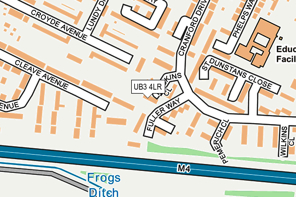 UB3 4LR map - OS OpenMap – Local (Ordnance Survey)