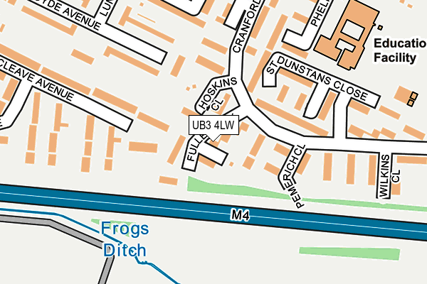 UB3 4LW map - OS OpenMap – Local (Ordnance Survey)