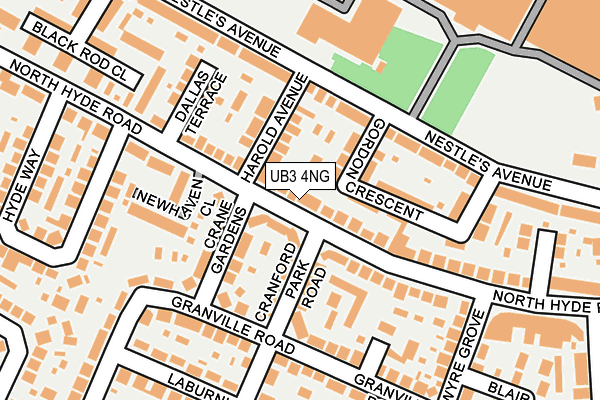 UB3 4NG map - OS OpenMap – Local (Ordnance Survey)