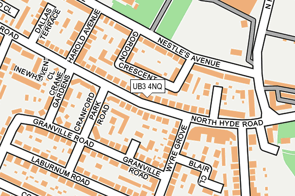 UB3 4NQ map - OS OpenMap – Local (Ordnance Survey)
