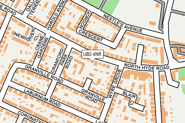 UB3 4NR map - OS OpenMap – Local (Ordnance Survey)