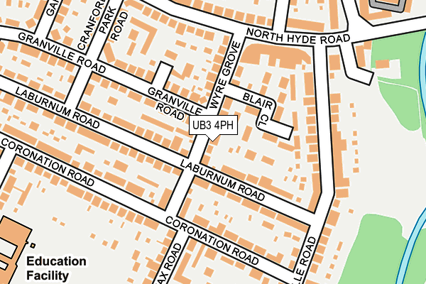 UB3 4PH map - OS OpenMap – Local (Ordnance Survey)