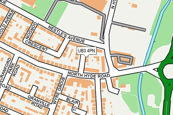 UB3 4PN map - OS OpenMap – Local (Ordnance Survey)