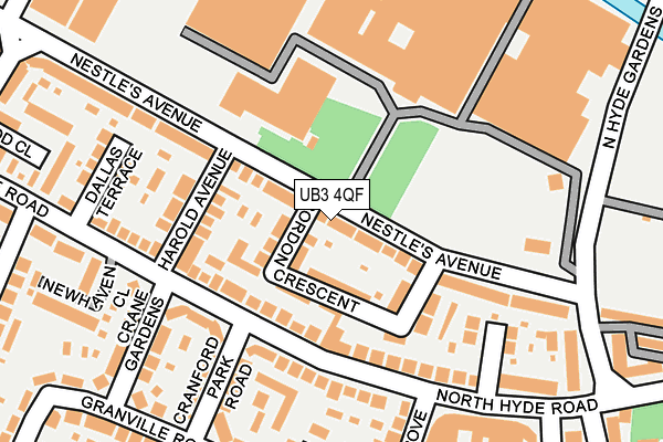 UB3 4QF map - OS OpenMap – Local (Ordnance Survey)
