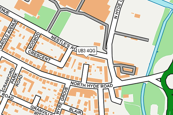 UB3 4QG map - OS OpenMap – Local (Ordnance Survey)