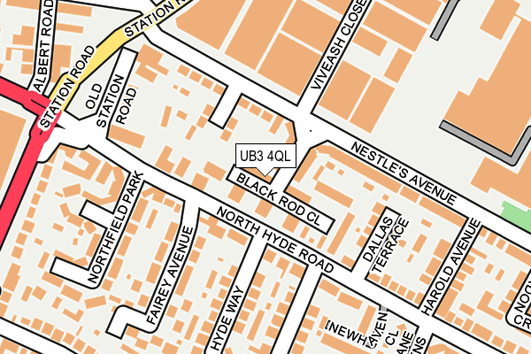 UB3 4QL map - OS OpenMap – Local (Ordnance Survey)