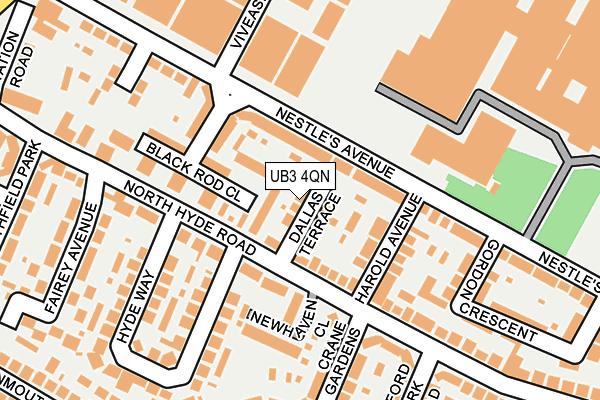 UB3 4QN map - OS OpenMap – Local (Ordnance Survey)