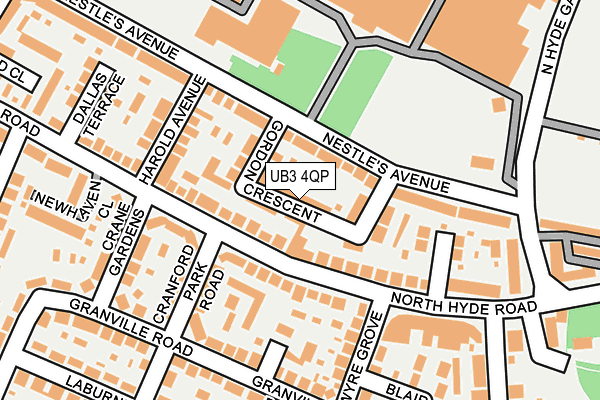 UB3 4QP map - OS OpenMap – Local (Ordnance Survey)