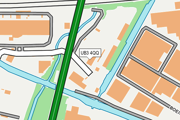 UB3 4QQ map - OS OpenMap – Local (Ordnance Survey)