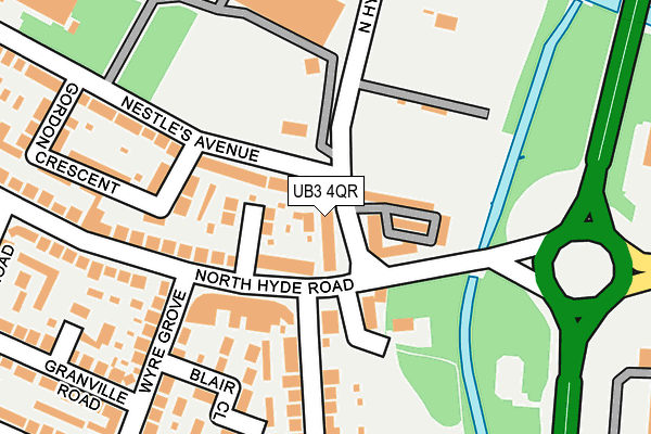 UB3 4QR map - OS OpenMap – Local (Ordnance Survey)
