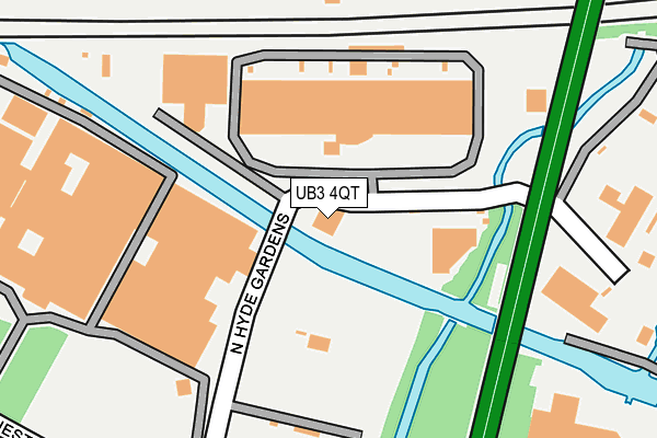 UB3 4QT map - OS OpenMap – Local (Ordnance Survey)