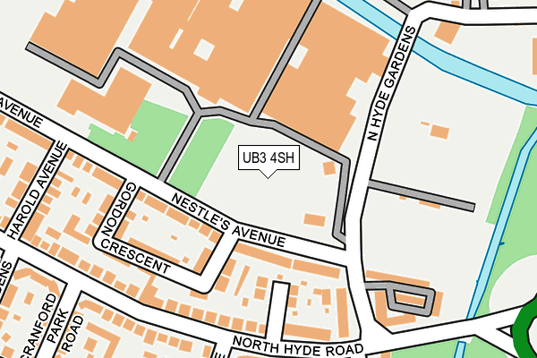 UB3 4SH map - OS OpenMap – Local (Ordnance Survey)