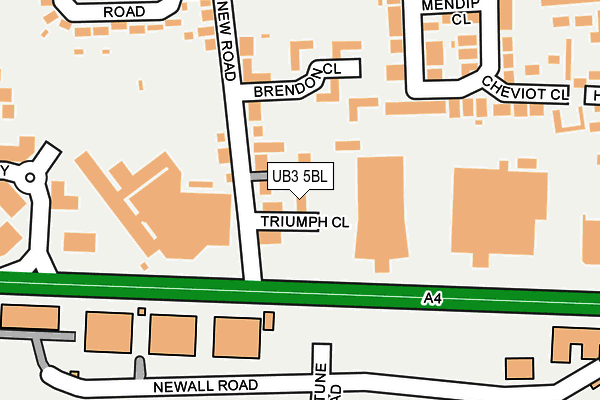 UB3 5BL map - OS OpenMap – Local (Ordnance Survey)