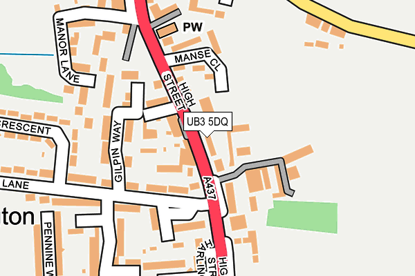 UB3 5DQ map - OS OpenMap – Local (Ordnance Survey)