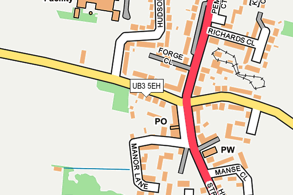 UB3 5EH map - OS OpenMap – Local (Ordnance Survey)
