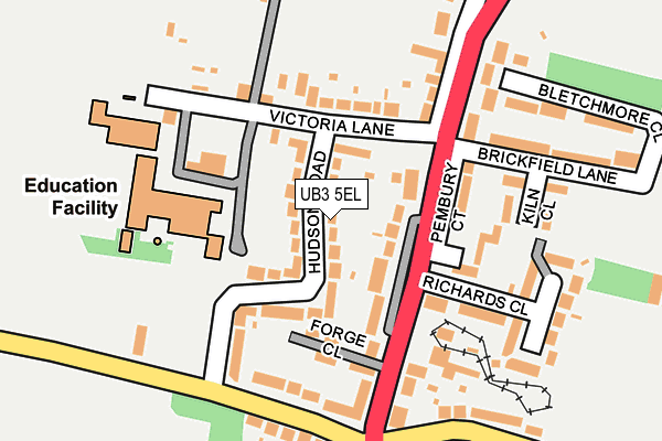 UB3 5EL map - OS OpenMap – Local (Ordnance Survey)