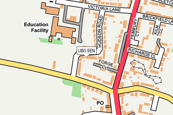 UB3 5EN map - OS OpenMap – Local (Ordnance Survey)